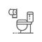 Toilet, bathroom, wc line icon.