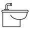 Toilet bidet icon, outline style