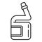 Toilet bleach icon, outline style