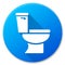 Toilet blue circle icon design
