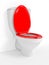 Toilet bowl, with the closed seat