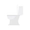 Toilet bowl flat design vector illustration. Toilet seat, bowl side view flat style on white background. Restroom, lavatory, privy