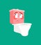 Toilet bowl oops emotion isolated. lavatory confused perplexed. surprise toilet Vector illustration