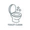 Toilet clean, cleaning service vector line icon, linear concept, outline sign, symbol
