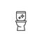 Toilet clean line icon
