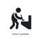 toilet cleaning isolated icon. simple element illustration from cleaning concept icons. toilet cleaning editable logo sign symbol
