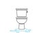 Toilet clogged icon, Leakage canalization sign