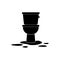 Toilet clogged icon, Leakage canalization sign