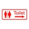 toilet direction icon vector