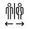 toilet direction icon vector