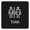 toilet direction icon vector