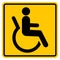 Toilet Disabled Symbol Sign, Vector Illustration, Isolate On White Background Label. EPS10