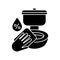 Toilet disinfection black glyph icon