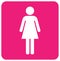 Toilet Female Symbol Sign, Vector Illustration, Isolate On White Background Label. EPS10