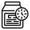 Toilet filler pack icon outline vector. Animal waste disposal