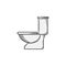 Toilet hand drawn illustration icon design template