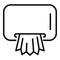 Toilet hand paper icon outline vector. Public room
