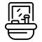 Toilet hand wash icon, outline style