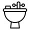 Toilet hand washing icon, outline style