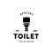 Toilet hipster silhouette logo bowl sanitaryware vector bathroom