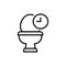 Toilet icon. Allergy symptom: diarrhea, nausea vector illustration. vector illustration. Editable stroke.