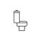 toilet icon. Element of plumbering icon. Thin line icon for website design and development, app development. Premium icon