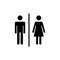 Toilet icon vector isolated on white background. Toilet sign. Man and woman restroom sign vector. Male and female icon