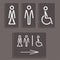 Toilet icons, vector illustration.