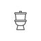 Toilet, lavatory line icon