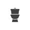 Toilet, lavatory vector icon