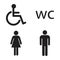 Toilet line icon set
