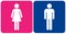 Toilet Male and Female Symbol Sign, Vector Illustration, Isolate On White Background Label. EPS10