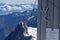 Toilet in the mountains near refuge Vallet Mont Blanc.