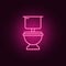 toilet neon icon. Elements of web set. Simple icon for websites, web design, mobile app, info graphics