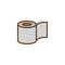 Toilet paper filled outline icon