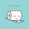 Toilet Paper. Funny Character isolated for your design