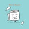 Toilet Paper. Funny Character isolated for your design