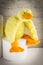 Toilet paper with funny plush duck