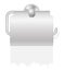 Toilet paper on holder vector illustration