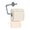 toilet paper hygiene hanging roll isolated design