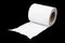 Toilet paper isolated on black