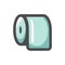 Toilet Paper lavatory Vector icon Cartoon illustration