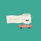 Toilet paper rides skateboard. Most wanted. Vector illustration