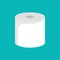 Toilet paper roll for bathroom and restroom, white soft kitchen towels set. Hygiene household item for restrooms. Vector