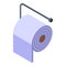 Toilet paper roll icon isometric vector. Cute potty