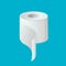 Toilet paper roll Stop coronavirus panic symbol.