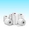 Toilet paper roll tissue. Toilet towel icon isolated realistic illustration. Kitchen wc white tape paper