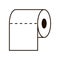 Toilet paper simple vector icon. Toilet tissue paper roll flat icon. Vector illustration