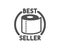 Toilet paper tissue roll icon. Best seller sign. Vector