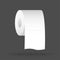 Toilet paper. WC isolated sheet. Restroom object. Realistic icon for washroom. Hygiene roll to wipe. Vector EPS 10